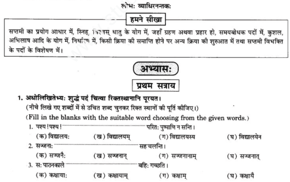 ncert-solutions-class-9-sanskrit-chapter-16-adhikaran-karak-prayoga