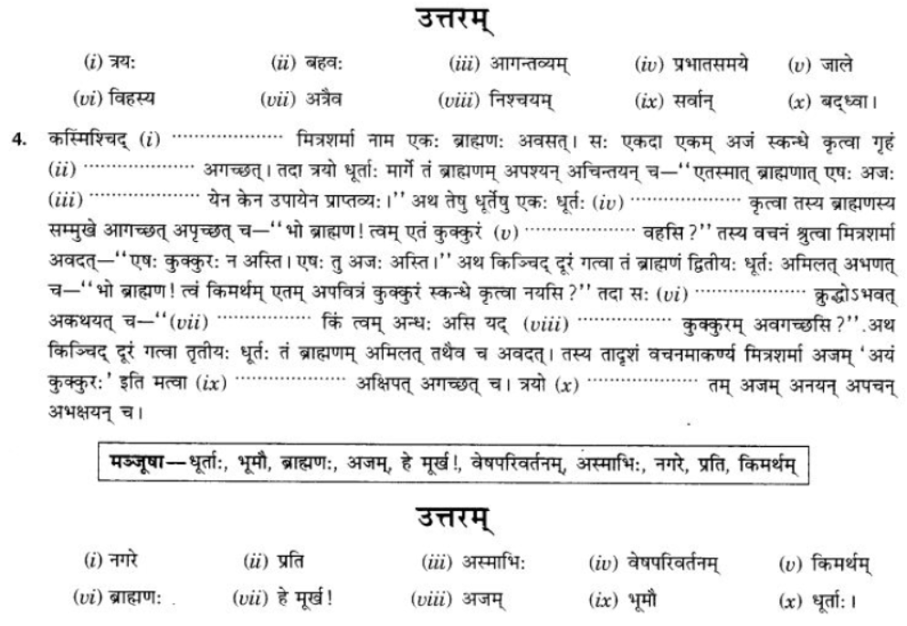 ncert-solutions-class-9-sanskrit-chapter-3-sadetadharit-laghukatha
