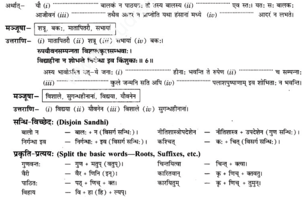 ncert-solutions-class-9-sanskrit-chapter-6-vidhya-banti-sadguna