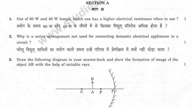 Class 10 Science Question Paper