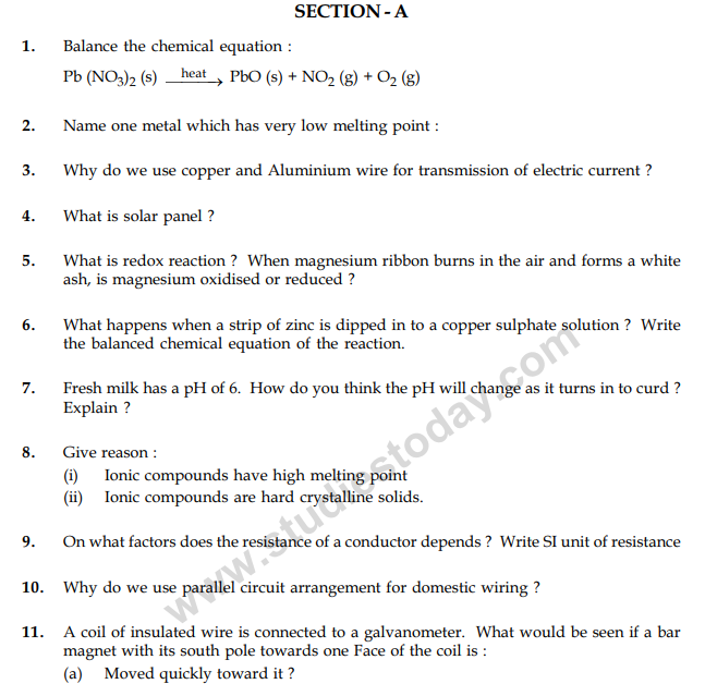 CBSE_Class_10_Science_Question_Paper