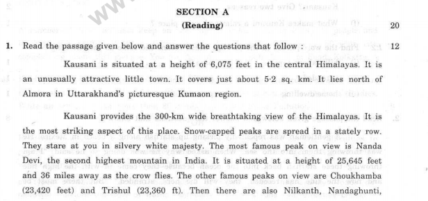 Class_10_English_Question_Paper