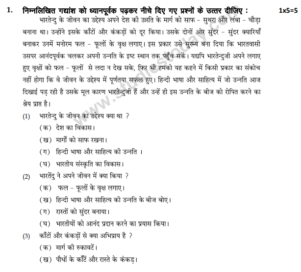 Class 12 Hindi