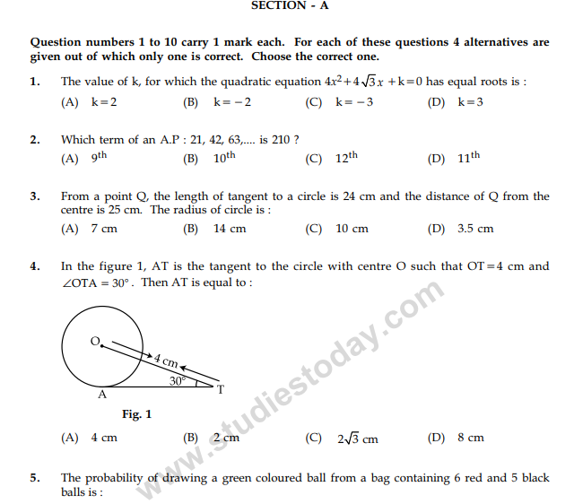 Class_10_Mathematics_Question_Paper