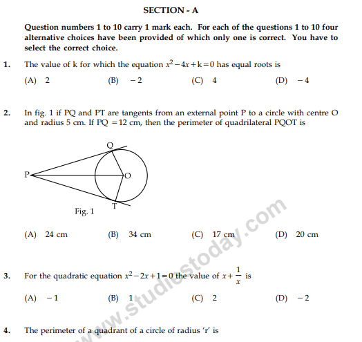 Class_10_Mathematics_Question_Paper