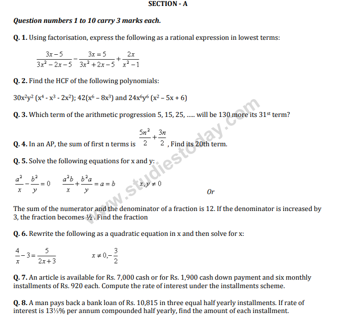 Class_10_Mathematics_Question_Paper