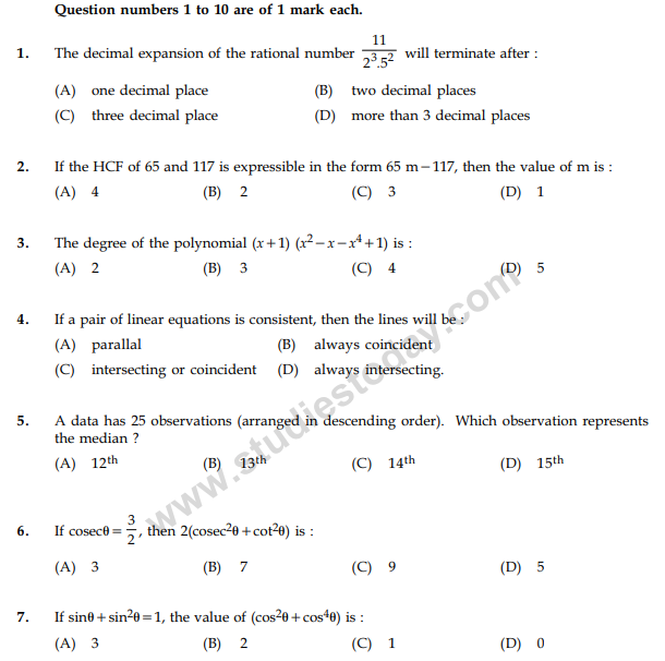 Class_10_Mathematics_Question_Paper