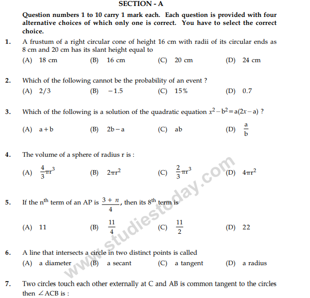 Class_10_Mathematics_Question_Paper