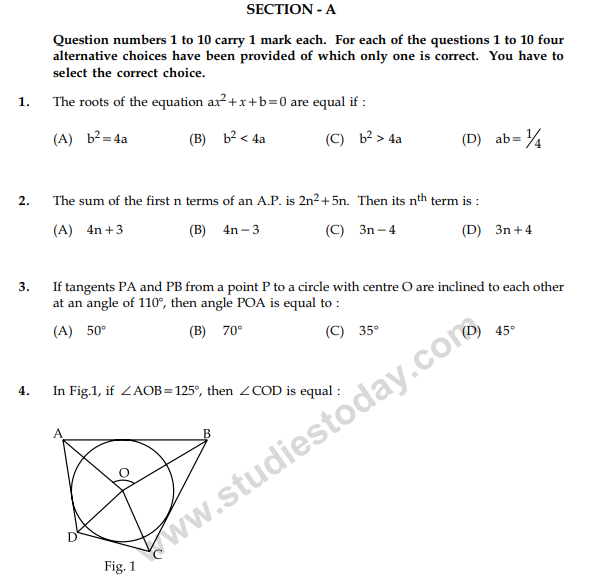 Class_10_Mathematics_Question_Paper