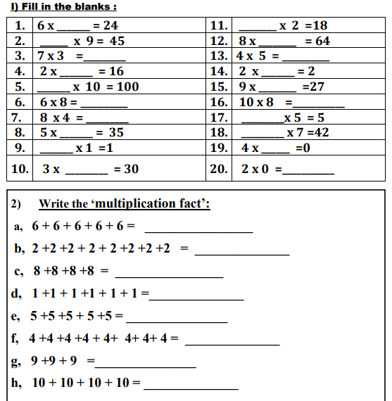 Essay on table for class 1 picture