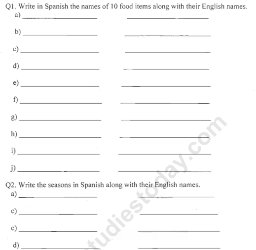 Class_5_Spanish _Sample_Paper_2