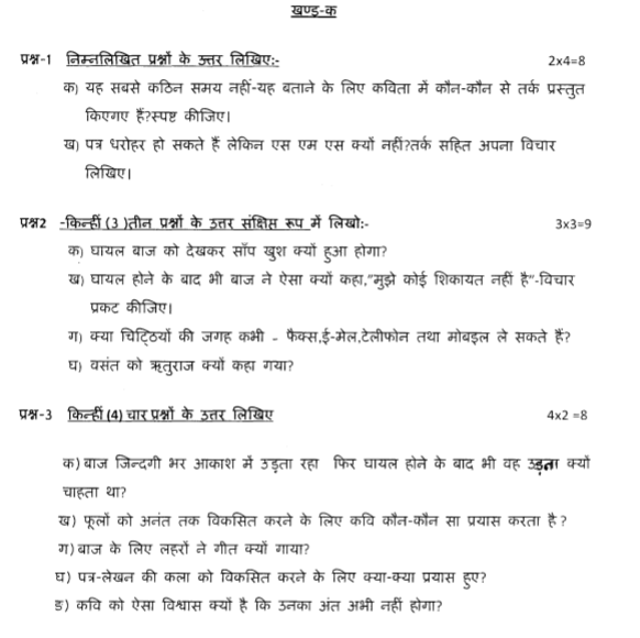 class_8_Hindi_Question_paper_2