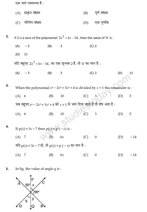 class_9_Maths_Question_paper_29