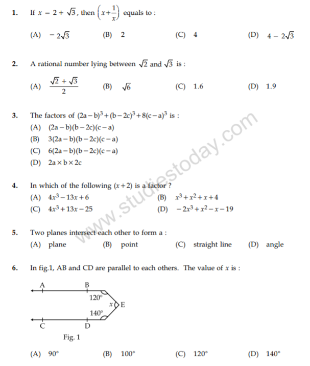 class_9_Maths_Question_paper_38