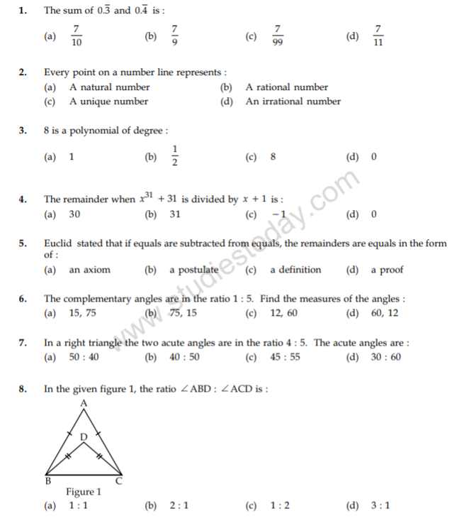 class_9_Maths_Question_paper_45