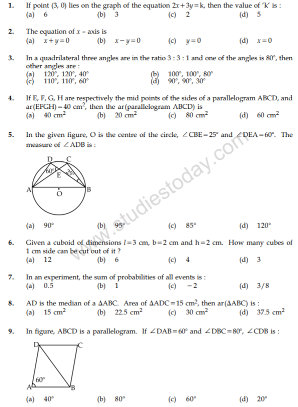 class_9_Maths_Question_paper_7