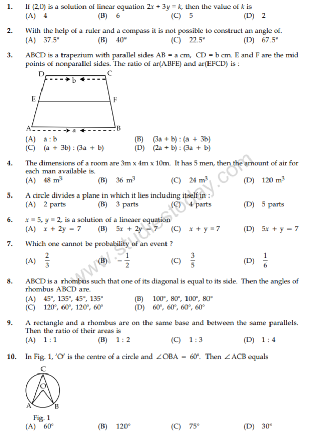 class_9_Maths_Question_paper_8