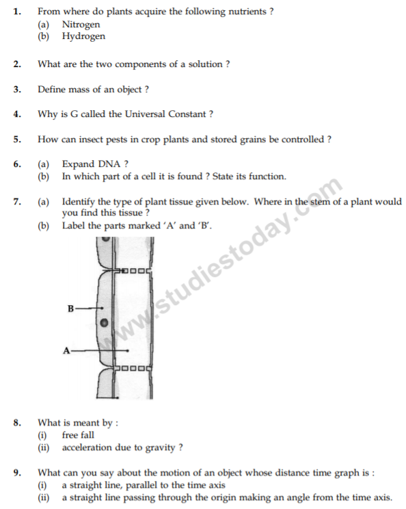 class_9_Science_Questions_paper_20