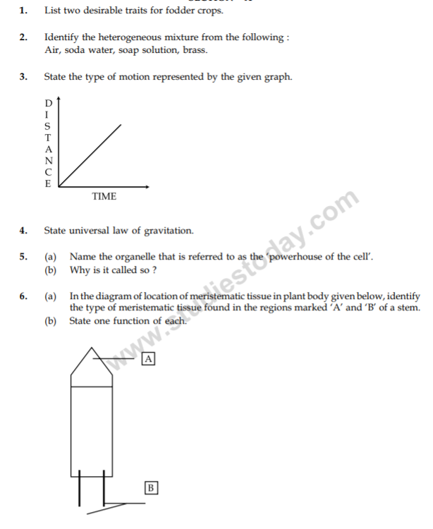 class_9_Science_Questions_paper_22