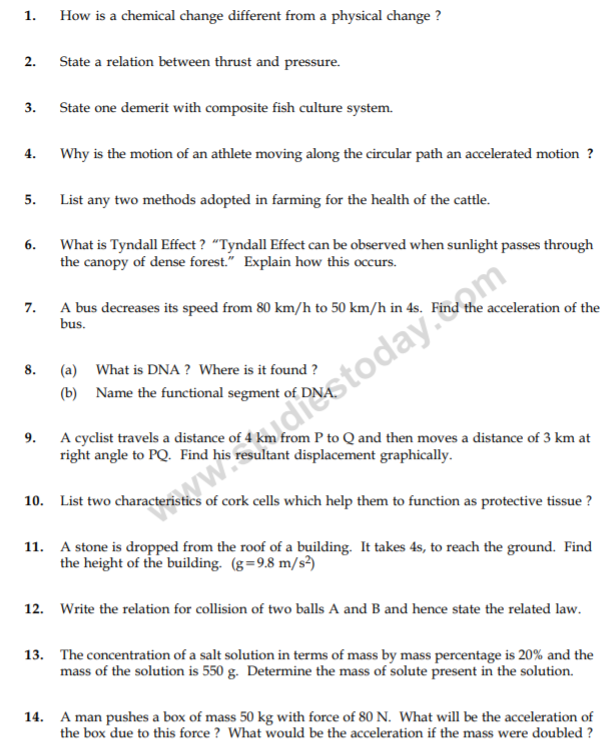 class_9_Science_Questions_paper_23