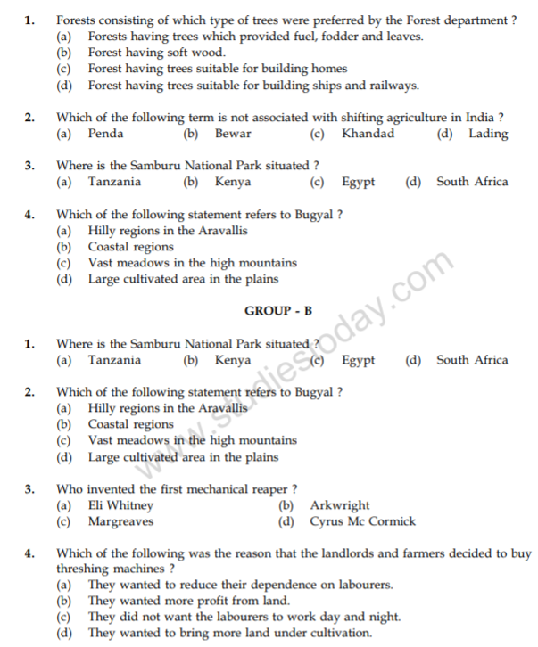 social science mid term question paper class 9