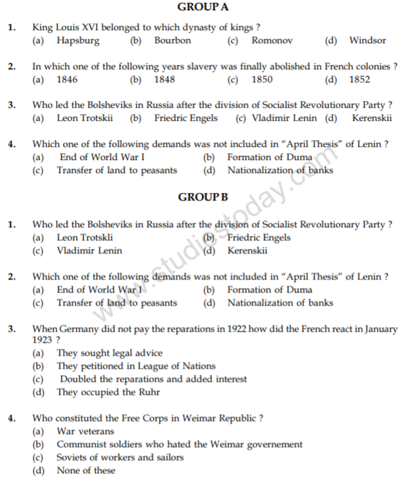 Cbse Class 9 Social Science Revision Question Paper Set A 