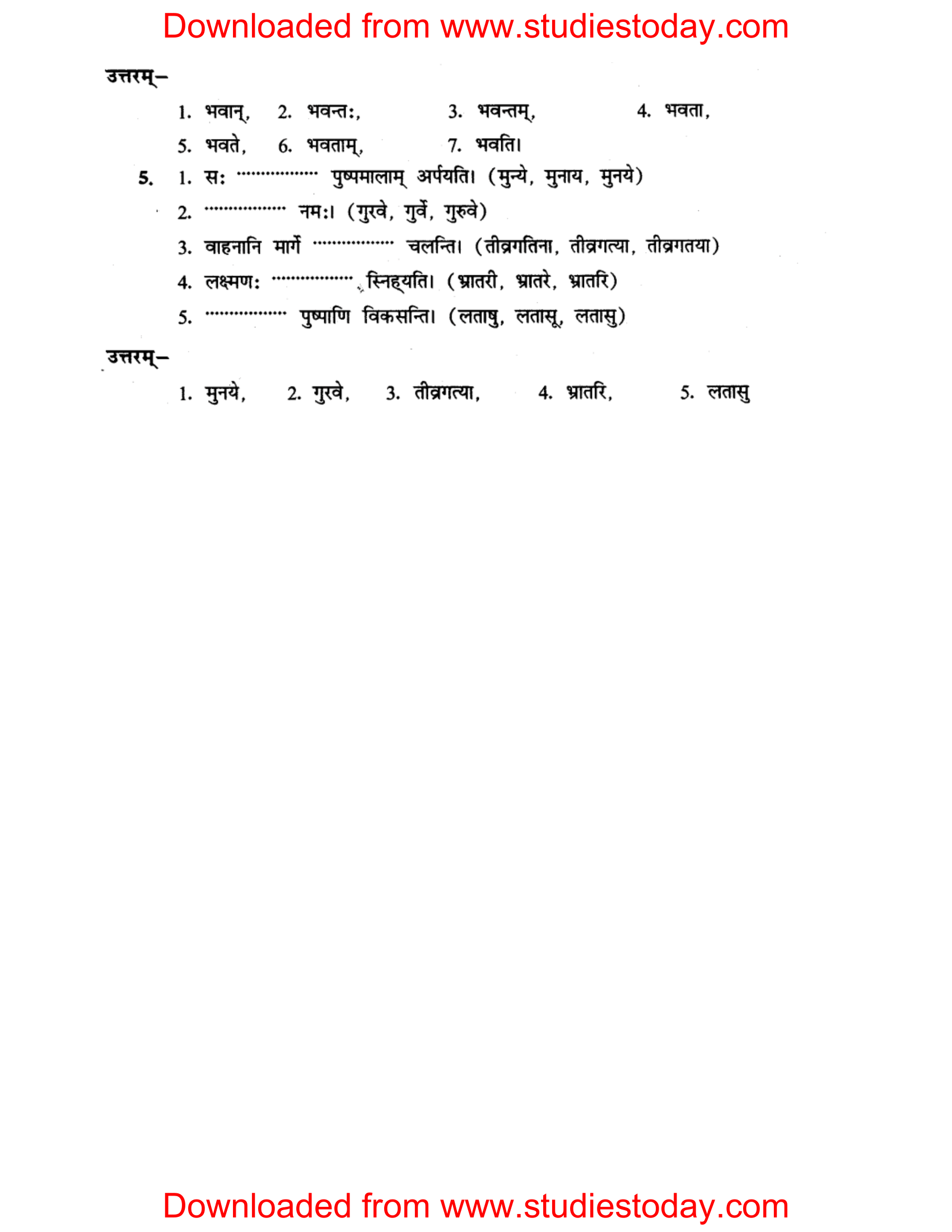 ncert-solutions-class-8-sanskrit-chapter-4-shabdrupani-abhyas-4