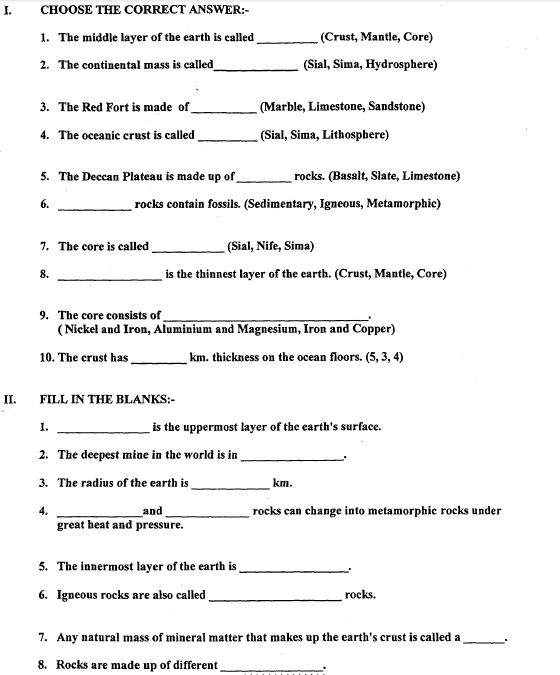 ""CBSE-Class-7-Geography-Inside-Our-Earth-Worksheet-Set-D