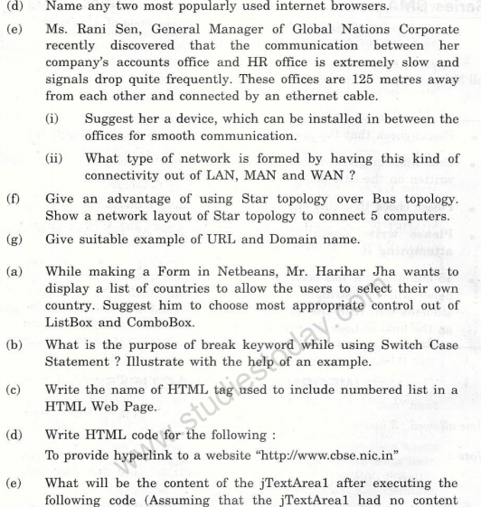 CBSE Class 12 Computer Question Paper.2