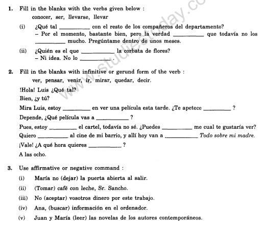 CBSE _Class _12 Spanish_Question_Paper