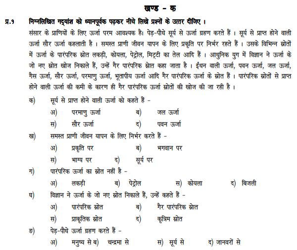 CBSE Class 6 Hindi Sample Paper Set 4