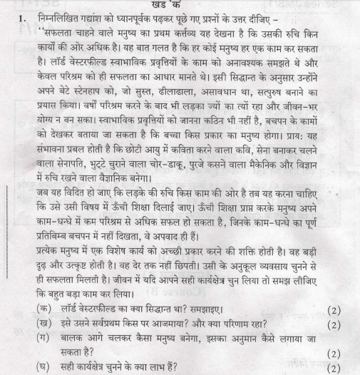 CBSE Class 10 Hindi B Question Paper Solved 2019 Set A