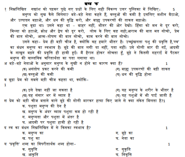 CBSE Class 10 Hindi Sample Paper SA1 2017 (6)