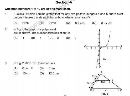 CBSE Class 10 Mathematics Sample Paper 2012 (17)