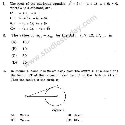 CBSE Class 10 Mathematics Sample Paper 2012 (2)