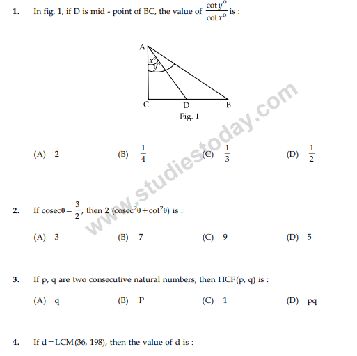 CBSE Class 10 Mathematics Sample Paper 2013 (8)