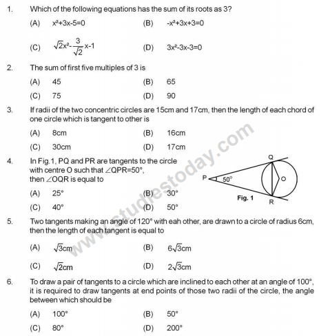 CBSE Class 10 Mathematics Sample Paper 2013-14 (5)