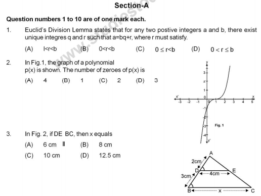 CBSE Class 10 Mathematics Sample Paper 2013-14 (7)