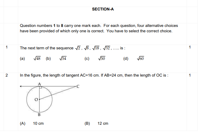 CBSE Class 10 Mathematics Sample Paper 2017 (8)