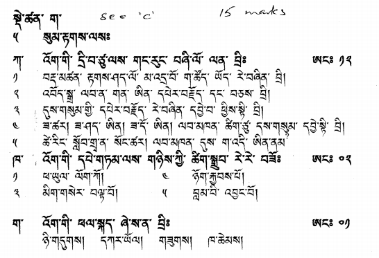 CBSE Class 10 Sample Paper Bhutia Language