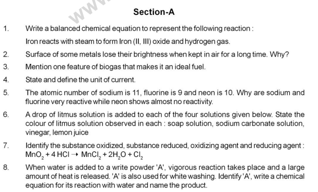 CBSE Class 10 Science Sample Paper 2014 (13)