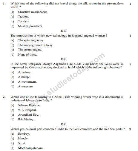 CBSE Class 10 Social Science Sample Paper 2013-14 (5)