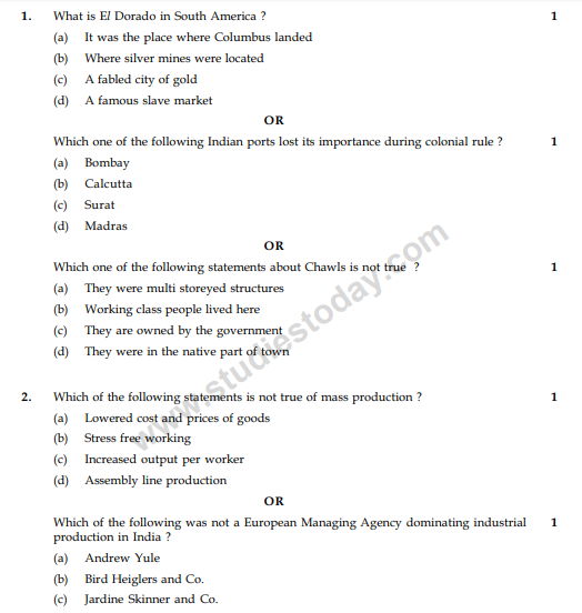 CBSE Class 10 Social Science Sample Paper 2013-14 (7)