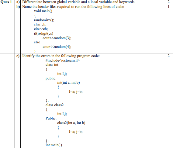 CBSE Class 12 Computer Science Sample Paper 2018 (2)