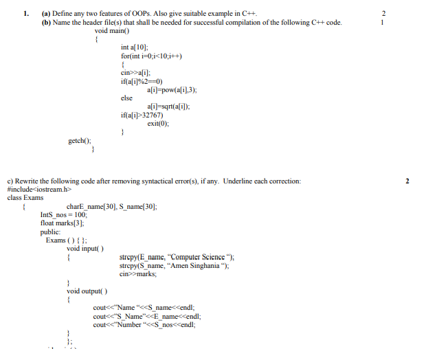 CBSE Class 12 Computer Science Sample Paper SA2 2015 (1)