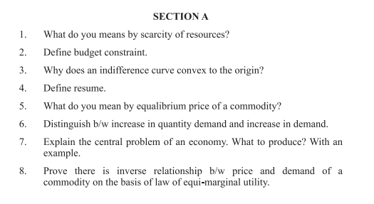 CBSE Class 12 Economics Sample Paper 2014 (10)