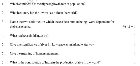 CBSE Class 12 Geography Sample Paper 2013 (13)