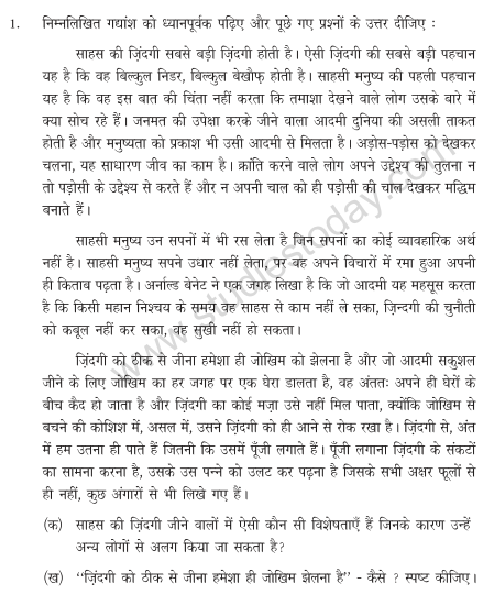 CBSE Class 12 Hindi Elective Sample Paper 2013 (2)