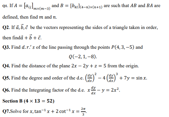 CBSE Class 12 Mathematics Sample Paper 2017 (1)