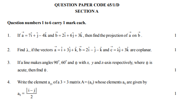CBSE Class 12 Mathematics Sample Paper 2017 (6)